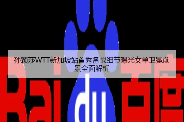 孙颖莎WTT新加坡站首秀备战细节曝光女单卫冕前景全面解析